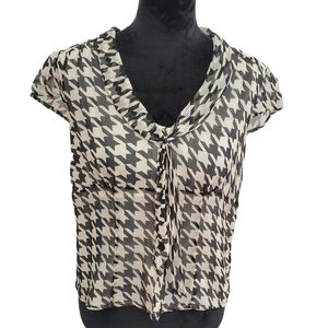 Ann Klein Women's 100% silk Short Sleeve Blouse